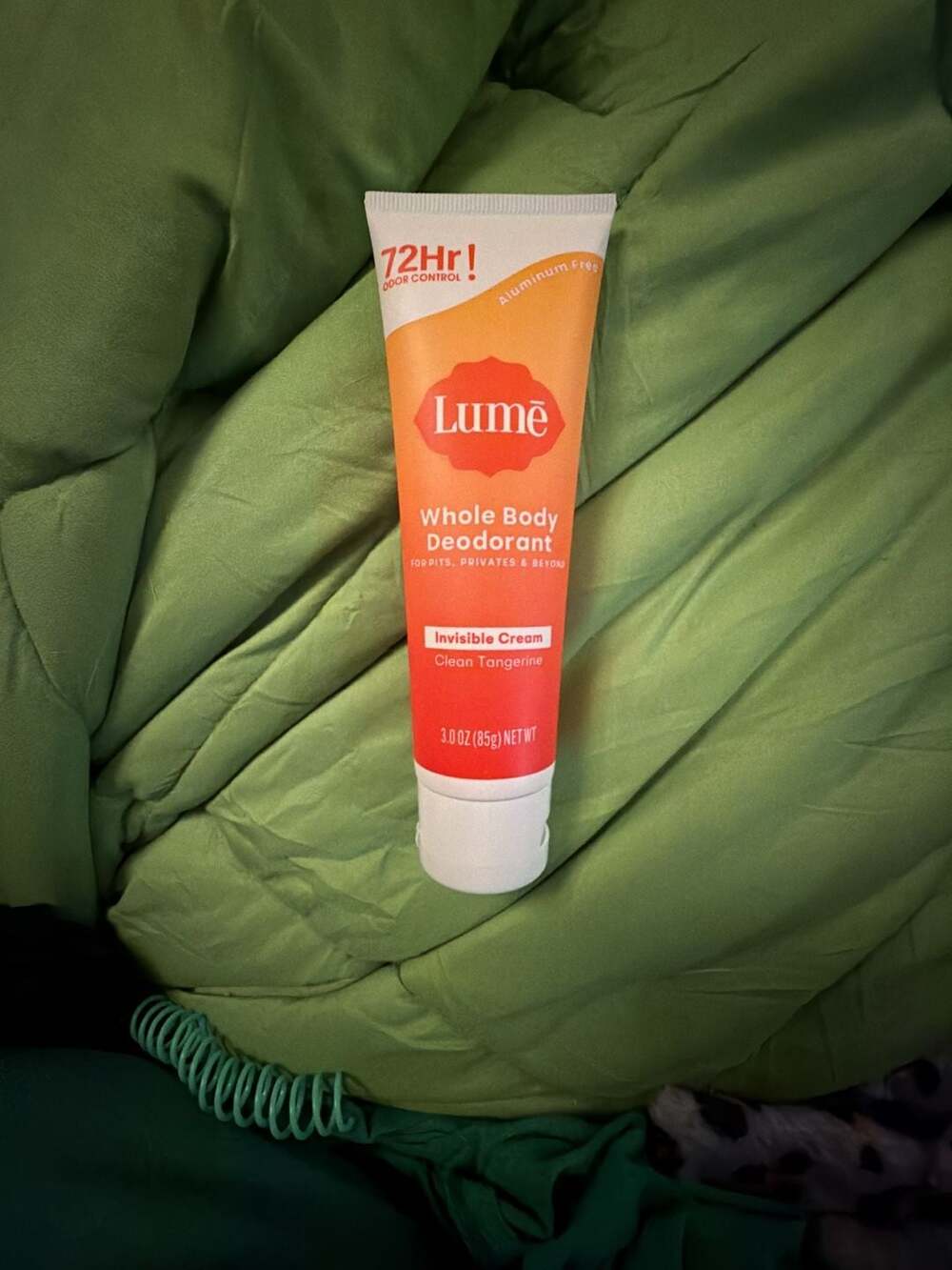 Lumē Whole Body Deodorant Invisible Cream Tube, Clean Tangerine, 3.0 oz